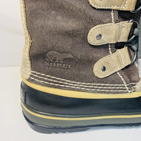 Sorel Boots Joan of Arctic Suede Faux Fur Snow Winter Women 7 Brown Mid Calf - Picture 11 of 16